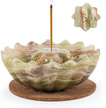 Radicaln Marble Incense Holder 5.5" Inches Green Handmade Incense Stick Holder for Palo Santo, Ideal Marbles Ashtray & Incense Holder Marble for Bedroom