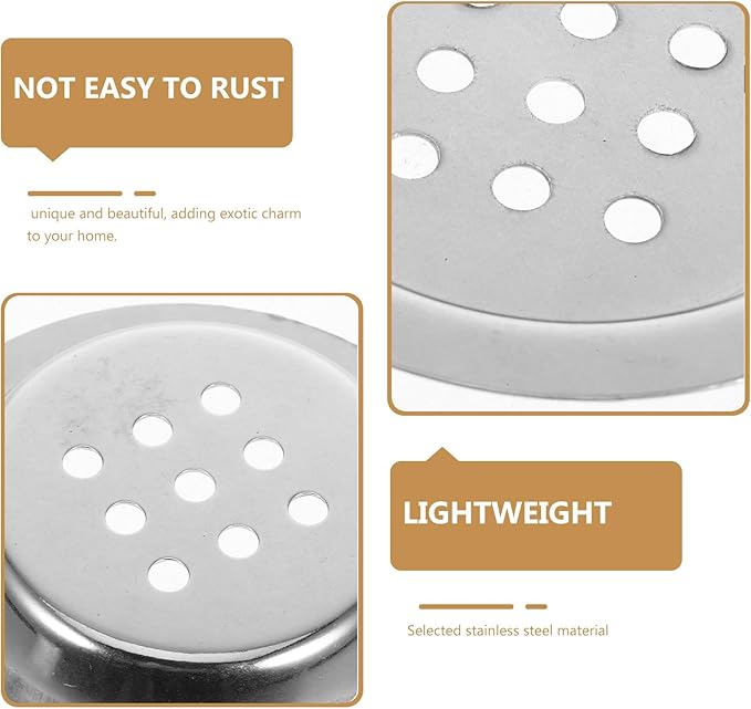 Zerodeko Small Incense Burner Screen 2Pcs Holder for Aromatherapy and Meditation 2.36In Accessories for Home Outdoor Picnic Camping