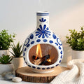 Ceramic Incense Holder Palo Santo Holder Handcrafted Dual-Use for Sage Sticks Cones Incense Burner for Yoga Meditation Aromatherapy Healing Home Decor Blue and White Porcelain (Style A)