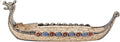 Comeon Retro Incense Burners Traditional Chinese Design Dragon Boat Incense Stick Holder Burner Hand Carved Carving Censer Ornaments (Brown)