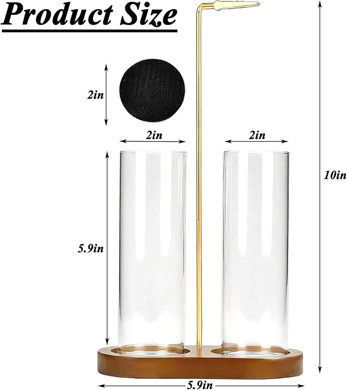 2 in 1 Incense Stick Holder - Glass Incense Holder with Ash Catcher & Incense Storage and Sticky Pads, Anti-Ash Flying Incense Stick Burner for Meditation Yoga Spa Home Office Decor
