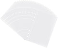 Clear Double-Sided Refill Inner Pages for Transparent Jewelry Storage Book 6 Ring Binder, 24 Sheets 96 Pockets