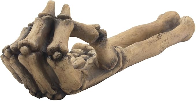 Home 'n Gifts Spooky Skeleton Hand and Arm Incense Stick Holder Display Stand Figurine for Scary Halloween Decorations or Gothic Art & Decorative Home Decor Aromatherapy Incense Burners, Multicolor