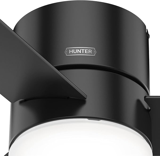 Hunter Minimus, Indoor, Ceiling Fan, with LED Light, 52 inch, Matte Black