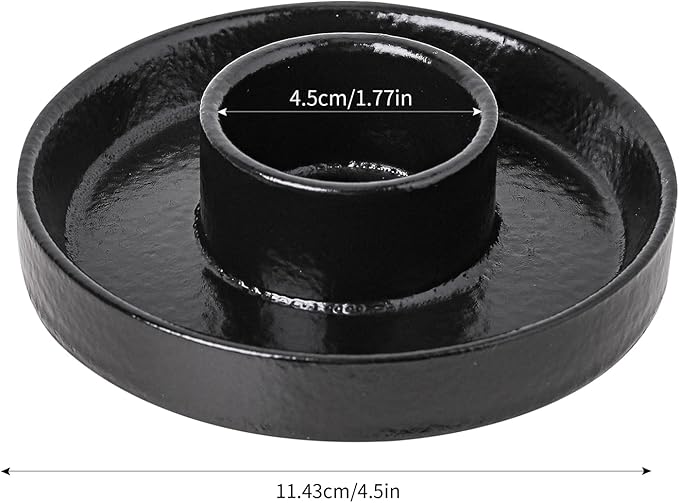 Sage Incense Holder, Ceramic Sage Holder for Burning, Sage Burner Holder for Smudge Sticks, Smudge Bowl for White Sage Bundle, Palo Santo Sticks, Yoga Meditation and Altar Decor (Sage Holder-Black)