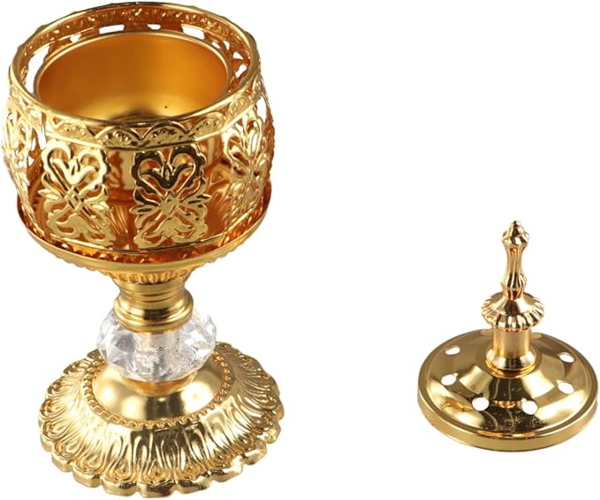 Incense Holders, Antique Arabic Incense Holders, Metal Candlestick Candle Stand for Aromatherapy Yoga Spa Home Tabletop Decoration