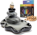 SOUL STICKS Backflow Incense Holder Burner Waterfall Fountain for Home, Office, Yoga, Room Decor & Aromatherapy with 1 Pack of 10 Backflow Fragrance Cones Included (Balance)