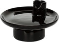 4-in-1 Ceramic Incense Burner Holder, 5-Inch Multipurpose Incense Ash Catcher for Sage, Palo Santo, Cone Incense and Candles (Black)