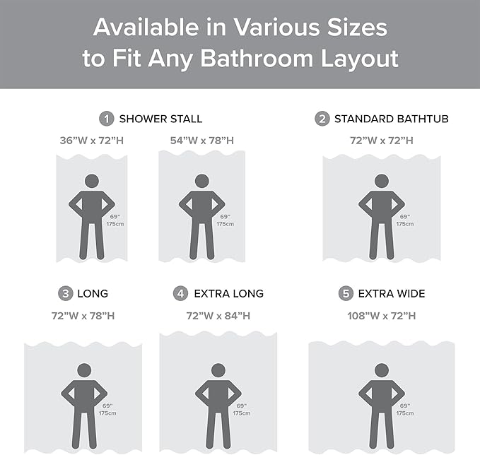 Madison Park Shower Curtain Waffle Weave, Vibrant Dyed, Waffle Shower Curtain 3M Scotchgard Moisture Management, Farmhouse Wide Shower Curtains for Bathroom, Extra Width: 108"x72" Grey