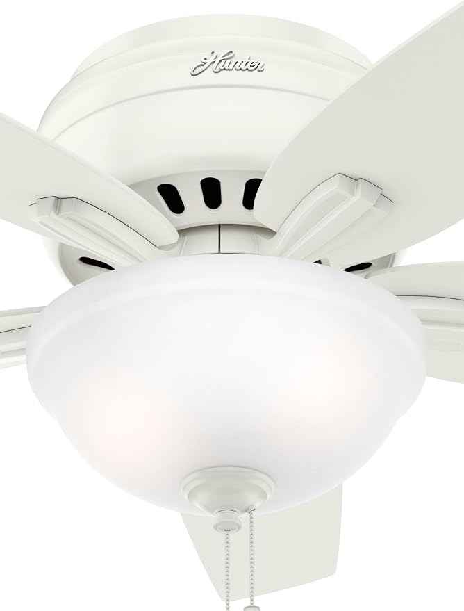Hunter Newsome, Indoor, Ceiling Fan, with LED Light, 42 inch, Fresh White
