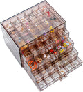 YUFONG Earring Storage Box Organizer, Acrylic Jewelry Storage Box Holder 5 Drawers Transparent Jewelry Display Stand with 120 Small Compartments Gift Boxes for Women Girls (Clear Purple Brown)