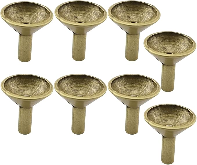 8Pcs Metal Backflow Incense Cones Holder Small Funnel Shape Incense Cone Tray Base Rack Holder Incense Burner Incense Fragrance Accessories