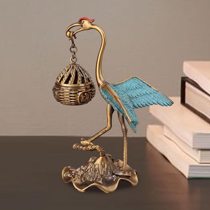 Hanging Incense Burner,Crane Censer Cone,Incense Holder Incense Diffuser for Bedroom Housewarming Desk
