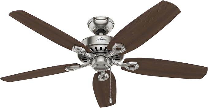 Hunter Builder Elite, Indoor, Ceiling Fan, 52 inch, Brushed Nickel