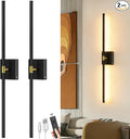 iThird Battery Operated Wall Sconces Set of 2: 10000mAh Rechargeable Wireless Wall Lights, 360° Rotatable Magnetic Wall Lamp, 4CCT Dimmable LED Wall Lighting for Bedroom Living Room Hallway, 31.7in