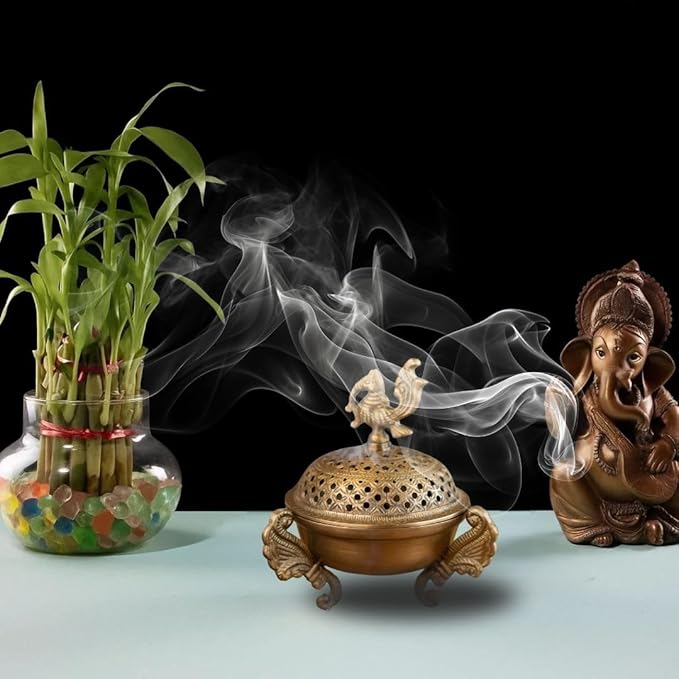 RITUALISTIC Sanchi Brass Loban LampDhoop HolderIncense Burner for Home and Office DaniPooja ItemsDhoop Batti StandSambrani HolderPooja Room DecorSanchi Loban Lamp Perfect Valentine's Day Gifts Items