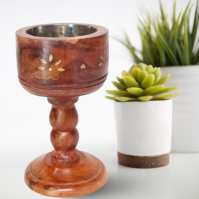 Traditional Wooden Incense Burner for Loban & Dhoop Sticks | VudRtyst Pooja Room Decor with Kapur Diffuser | Elegant Home Fragrance Holder