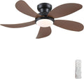 PHORUS 42" Brown Modern Low Profile Ceiling Fans with Lights and Remote | Super Large Airflow with 6 Wind Speeds, Reversible, Dimmable 3 CCT LED, 30W Noiseless DC Motor,Timer, for Bedroom Kitchen