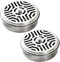2 Portable Mosquito Coil Holder, Mosquito Incense Box Sandalwood Holder with Handle, Fireproof Incense Burner for Home Office Camping (Silver) (2)
