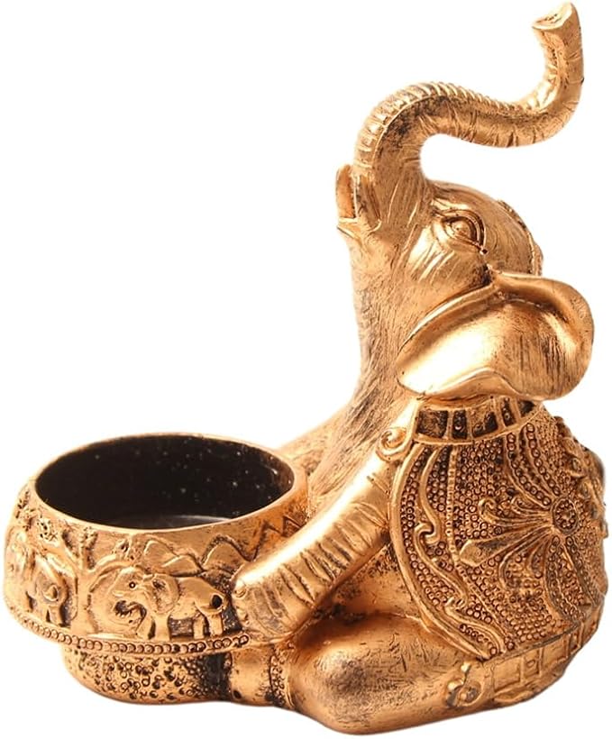 1 Pc Looking Up Elephant Incense Holder - Incense Burner & Craft Ornament for Spa, Yoga, Meditation, Home & Room Decor