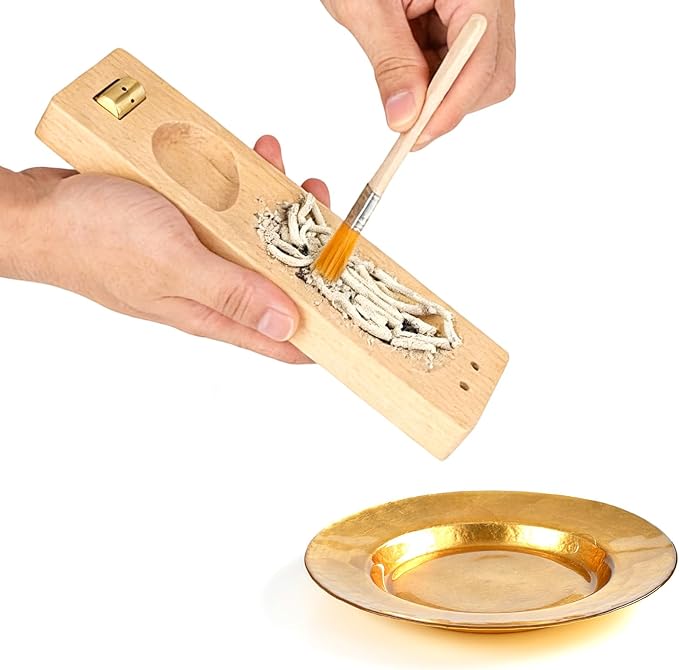 4 in 1 Palo Santo Sage Burner Holder, Wood Incense Sticks & Candle Holder & Brush Sage Burning Stand for Yoga Meditation Spiritual Altar Gift Home Supplies Decor