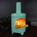 Mougigi Light Green Palo Santo Burner Holder-Mini Chiminea Smudging Bowl for Palo Santo Sticks, Sage Smudge Sticks&Cone Incense Burning–Zen Decor for Energy Cleansing Unique Gift for Friends & Family