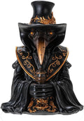 Pacific Giftware Dr. Plague Backflow Burner Gothic Resin Holder with Intricate Gold Accents Ideal for Aromatherapy Gift and Unique Home Decor 7.01" Tall