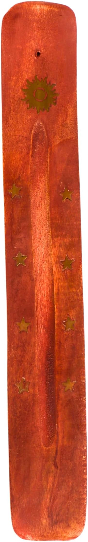 Hosley Wood Incense Holder Sun 10 Inches Ideal Gift for Wedding, Aromatherapy, Zen, Spa, Reiki, Meditation