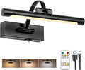 Tassuowell Battery Powered Picture Light with Remote and Timer,Full Metal Art Light with Swing Arm,12 Inch Dimmable,3CCT in One, Rechargeable Wall Lights for Display, Artwork, Canvas,Hallway
