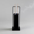 Incense Holder for Sticks, Upside Down Incense Burner with Removable Black Glass Ash Catcher Anti-Ash Flying