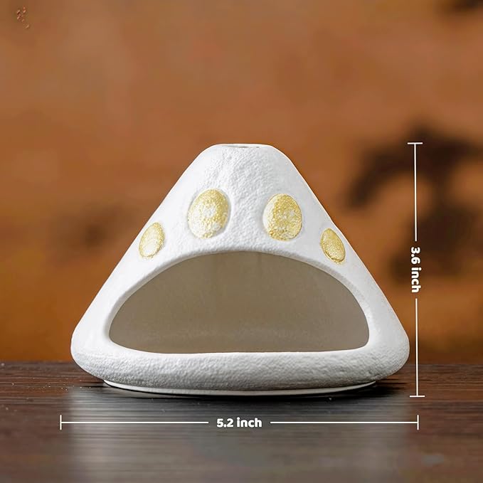 Handmade Ceramic Palo Santo Holder – Suitable for Burning Sage & Palo Santo - Mini Chimenea-Style Burner, an Incense Burner for Spiritual Meditation, Yoga or Home Decoration