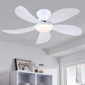 PHORUS 42" White Modern Low Profile Flush Mount Ceiling Fans with Lights | Super Large Airflow with 6 Wind Speeds, Reversible, Dimmable 3 CCT LED, 30W Noiseless DC Motor,Timer, for Bedroom Kitchen