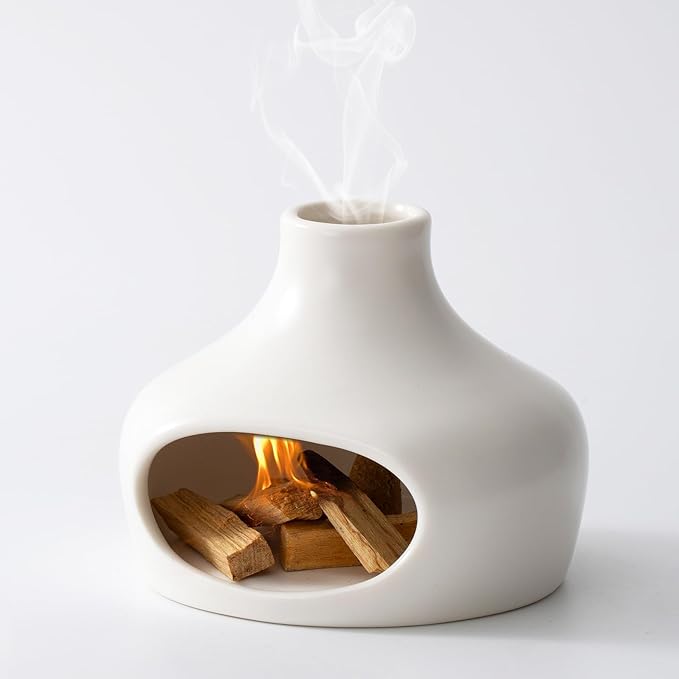 Palo Santo Holder, Handmade Ceramics Palo Santo Burner, Smudge Bowl for Meditation Yoga, Chimeneas Incense Holder, Incense Burner Zen Decor
