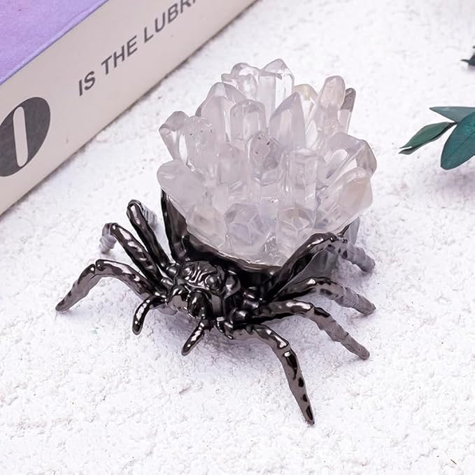 4 PCS Spider Incense Cone Holder Zen Aroma Diffuser Candle Holders, Halloween Decor Spiritual Reiki Table Ornament Healing Gift