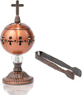 Traditional Incense Burner – Copper Charcoal Censer with Clip – Aromatherapy Resin Holder for Church, Meditation, Yoga, and Home