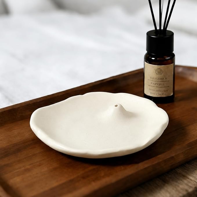 Minimalist Stone Sand Incense Holder – Handcrafted Modern Minimalist Incense Stick Holder for Meditation, Yoga, Aromatherapy, Home, Office Decorative Burner