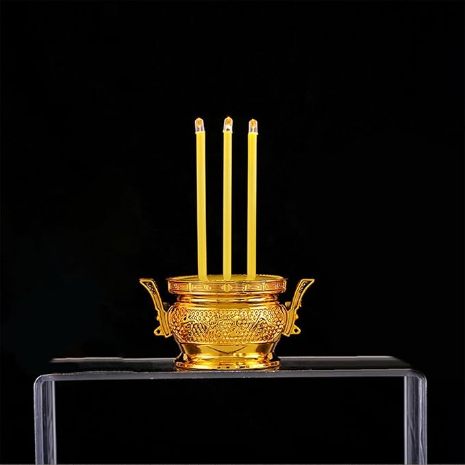 Zerodeko Led Electronic Incense Burner 5.51In Flameless Buddha Censer for Home D Cor and Meditation with Decorative Led Lighting