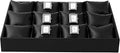 Oirlv Black Leather Watch Organizer Tray for Desktop Display | Smooth leather surface, 13.78×9.45×1.97in, large capacity, ideal for watch storage, desktop display & jewelry showcase