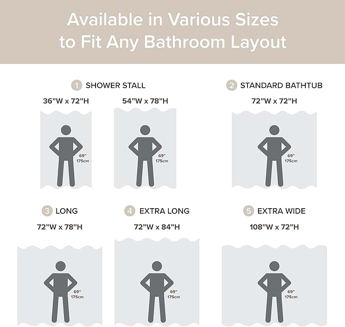 Madison Park Shower Curtain Waffle Weave, Vibrant Dyed, Waffle Shower Curtain 3M Scotchgard Moisture Management, Farmhouse Long Shower Curtains for Bathroom, Long: 72x78 Beige