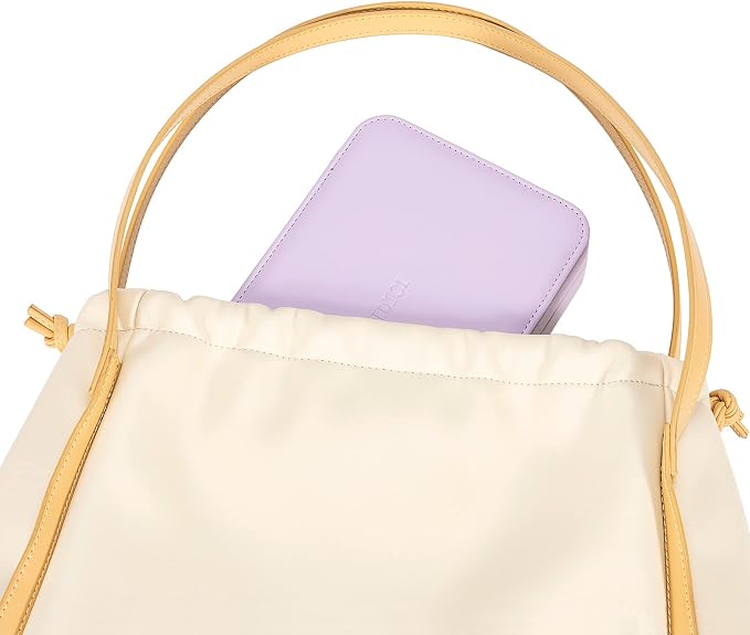 LANDICI Small Jewelry Box for Women Girls, PU Leather Travel Jewelry Case, Portable Jewelry Organizer Storage Holder Display for Ring Earrings Necklace Bracelet Bangle Men Kids Gift, Lavender