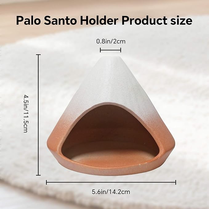 Palo Santo Holder Burner, Modern Incense Burner for Sage, Palo Santo Sticks and Cones Burning, Meditation and Energy Cleansing Aromatic Home Decor,Meditation Gifts（Matte Pink）