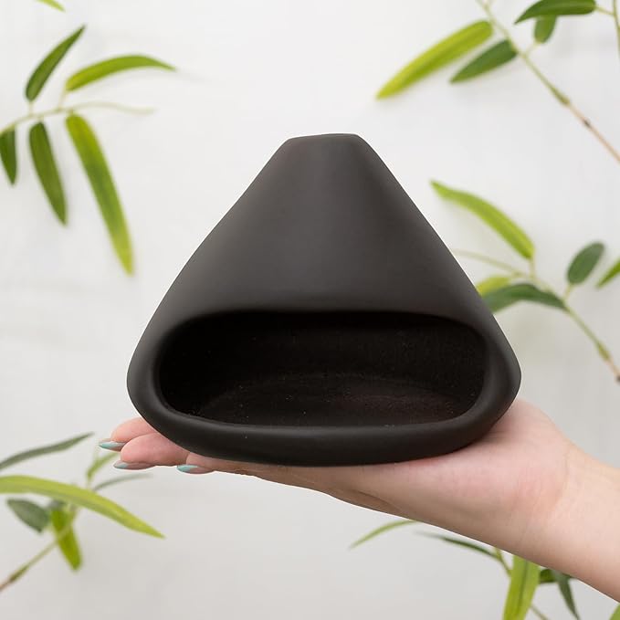 MOUGIGI Palo Santo Holder Incense Burner-Zongzi Clay Smudge Bowl with Chimney, Mini Ceramic Fireplace for sage、Cone Burning, Aromatic Home Decor, Ceramic ash Tray, Anxiety Relief Meditation for Women