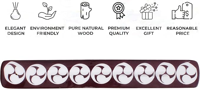 Aakriti Premium Wooden Handmade Incense Holder Incense Burner Aromatherapy Ornament Home Decor Meditation Yoga (Shuriken)