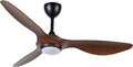 reiga 52" Modern Ceiling Fan with Light, Smart Alexa APP Remote Control | ABS Brown Blades,Metal Fittings,Quiet Energy-Saving DC Motor,6 Wind Speeds Reversible,Dimmable CCT Light,Downrods Included