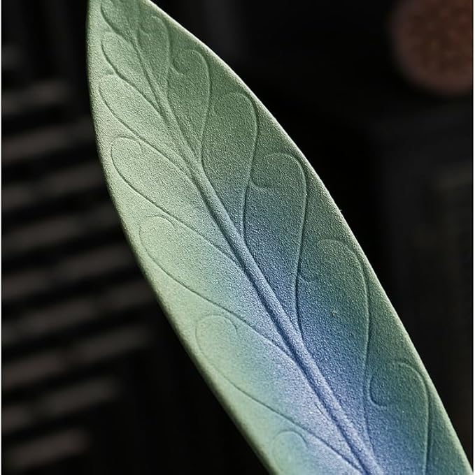 Ceramic Retro Leaf Incense Holder - Frosted Green Aromatherapy Stick Incense Burner - Zen Meditation Decor for Home & Office