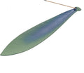 Ceramic Retro Leaf Incense Holder - Frosted Green Aromatherapy Stick Incense Burner - Zen Meditation Decor for Home & Office