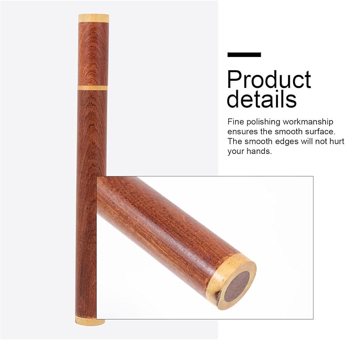 ARTIBETTER Wooden Incense Holder Tube with Lid 9.44X6.92X0.86In Smooth Natural Aromatherapy Storage Compact Incense Stick Holder for Home Decor Meditation