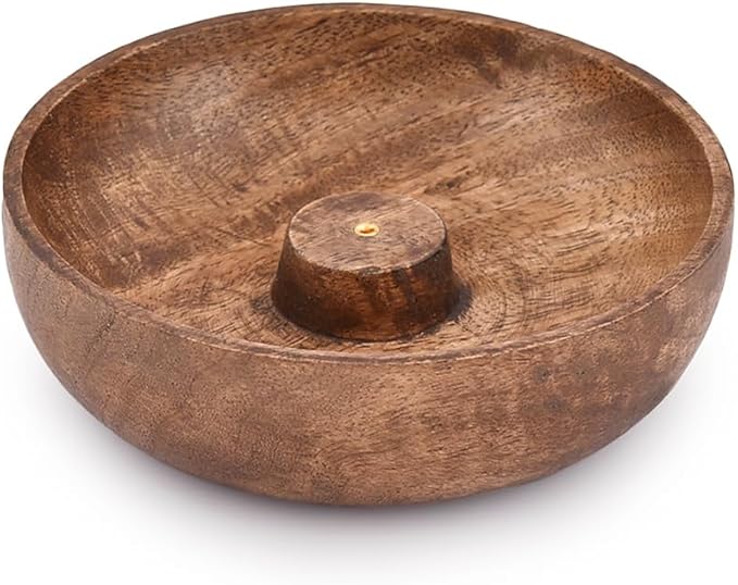 EDHAS Incense Burner Stick Holder Bowl, Ash Catcher Bowl for Home Décor, Meditation, Yoga (5" x 5" x 1.5")
