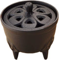 Iwachu 29206 Incense Burner, Petals, Black, Product Size: Φ3.3 x H3.5 inches (8.5 x 9 cm), Nambu Ironware