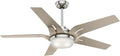Casablanca 56 inch Indoor Ceiling Fan with LED Light & Remote Control- Standard Mount Ceiling Fan, 5 Painted Metallic Blades, For Bedroom, Living Room, or Kitchen, Quiet- Correne 59197, Brushed Nickel